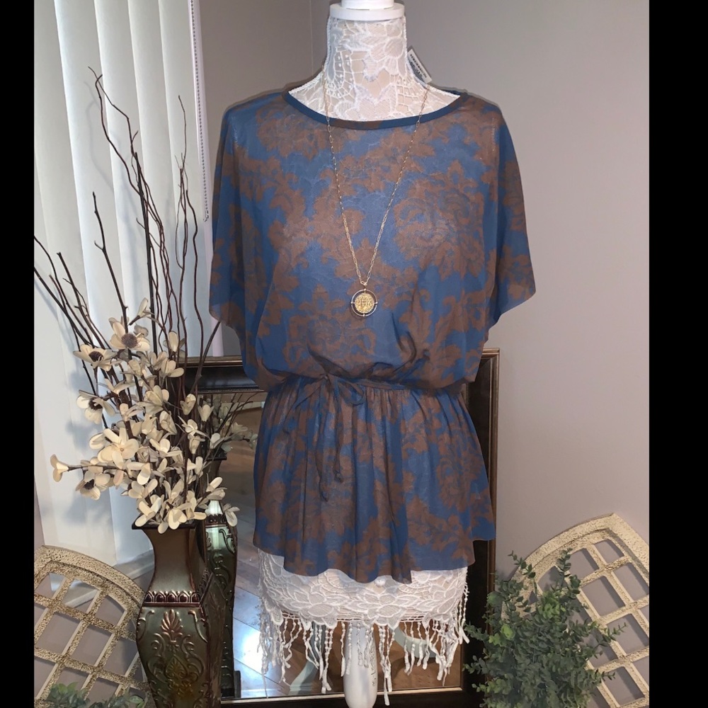 Sheer Damask Top